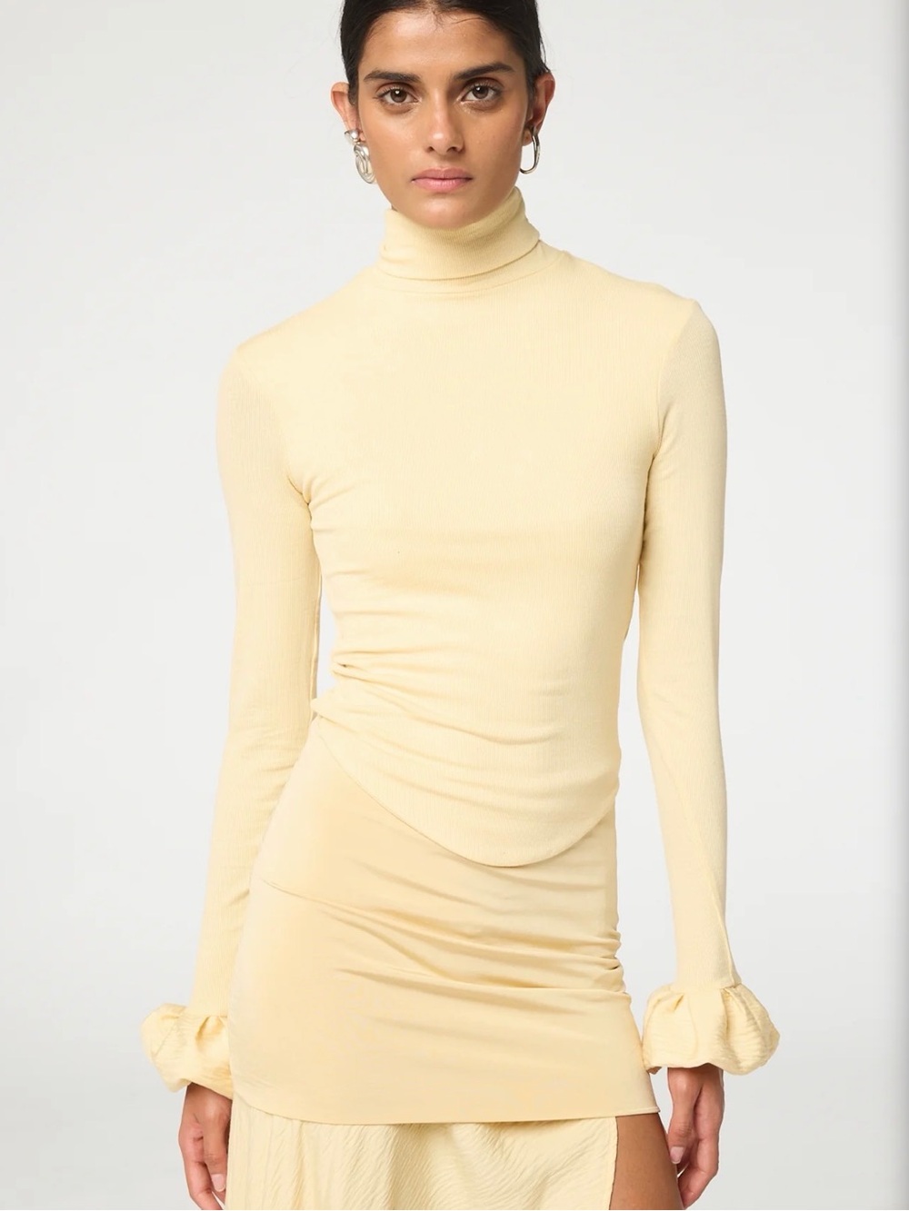 The Line by K Wyatt Top in Buttercream